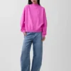 Vintagesoft Oversized mikina s tunikovým střihem a stojáčkem
