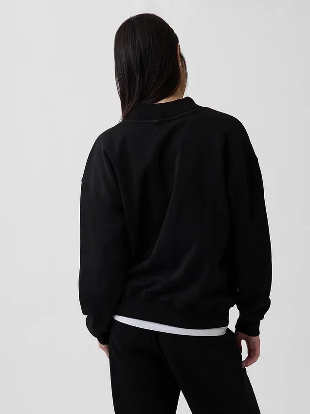Vintagesoft Oversized mikina s tunikovým střihem a stojáčkem