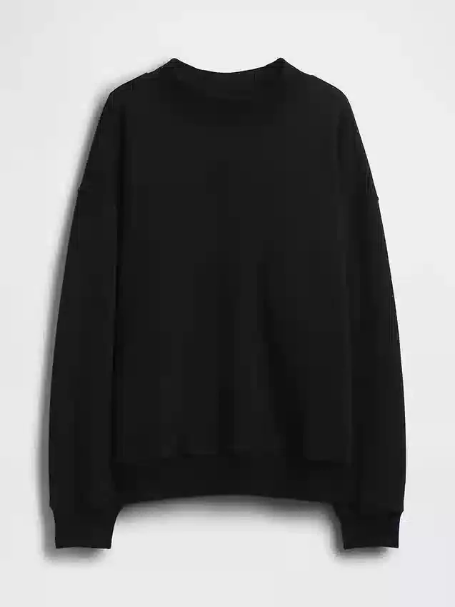 Vintagesoft Oversized mikina s tunikovým střihem a stojáčkem