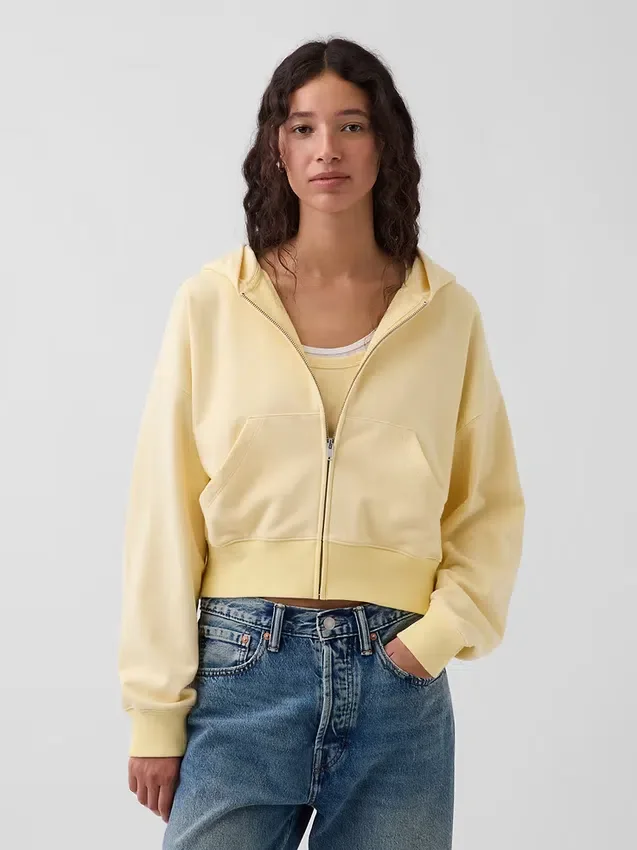 Vintagesoft Terry Oversized Wedge Zip Hoodie