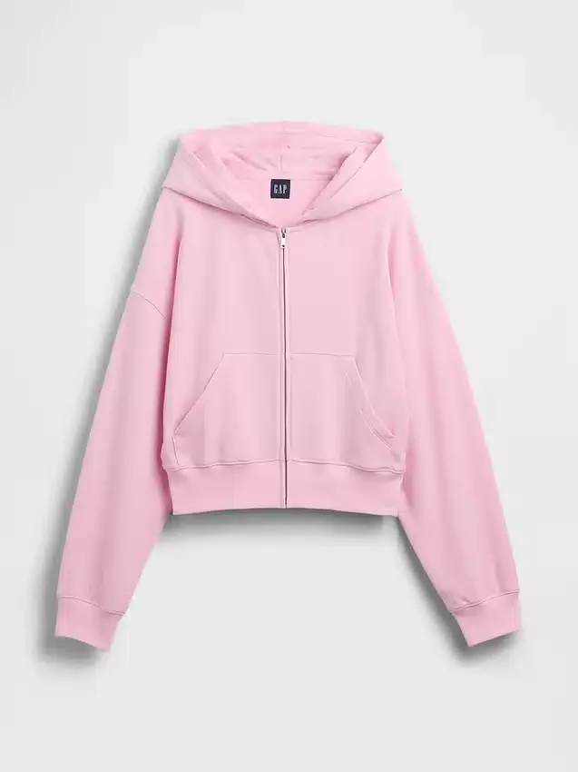 Vintagesoft Terry Oversized Wedge Zip Hoodie