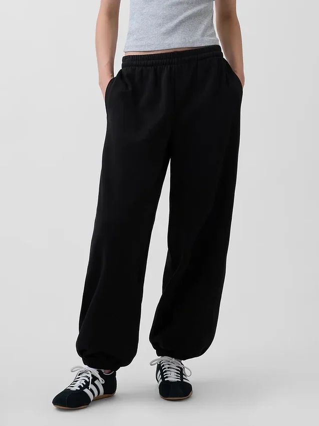 Volné joggingové kalhoty s středně vysokým pasem z materiálu Vintagesoft