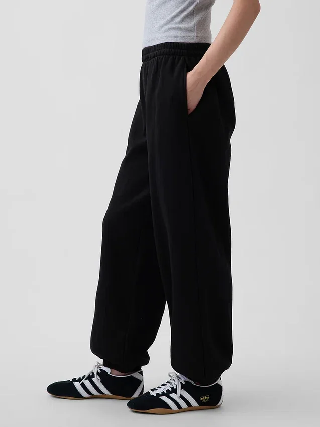 Volné joggingové kalhoty s středně vysokým pasem z materiálu Vintagesoft