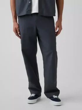 Volné kalhoty z popelínu ve stylu 90. let