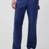 Volné plátěné kalhoty ve stylu 90. let s dvojitými koleny