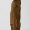 Volné plátěné kalhoty ve stylu 90. let s dvojitými koleny