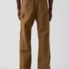 Volné plátěné kalhoty ve stylu 90. let s dvojitými koleny