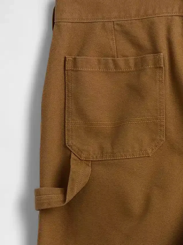 Volné plátěné kalhoty ve stylu 90. let s dvojitými koleny