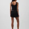 Volné pyžamové šortky s jemným žebrováním