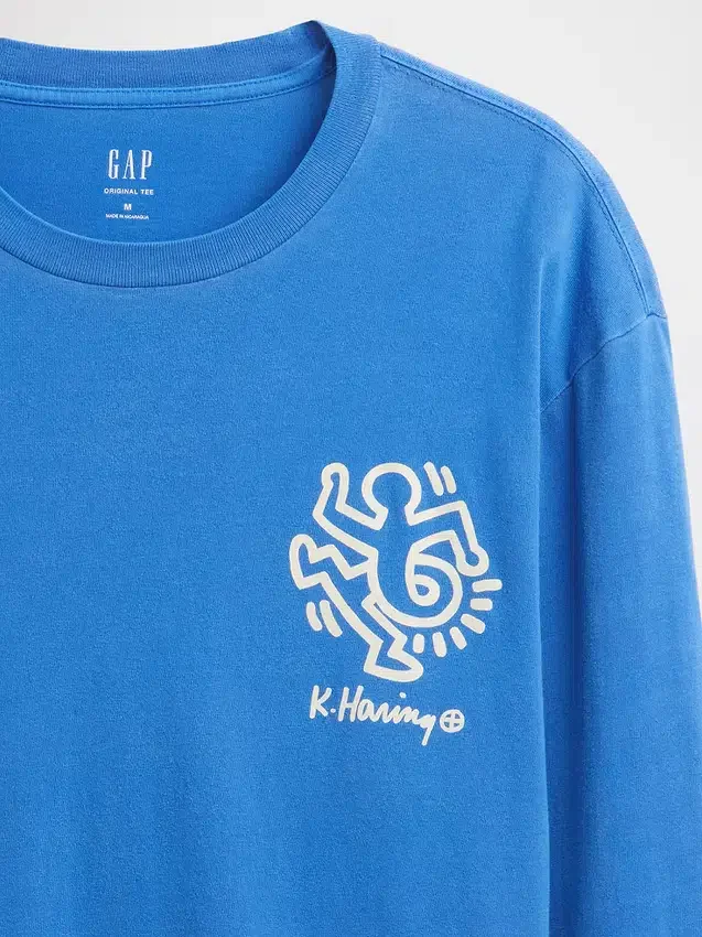 Volné tričko s potiskem Keith Haring