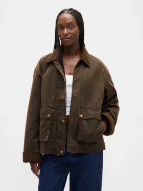 Voskovaná plátěná bunda typu „barn jacket“