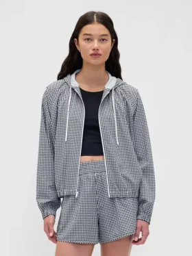 Větrovka GapFit Tech Gingham