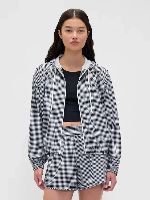 Větrovka GapFit Tech Gingham